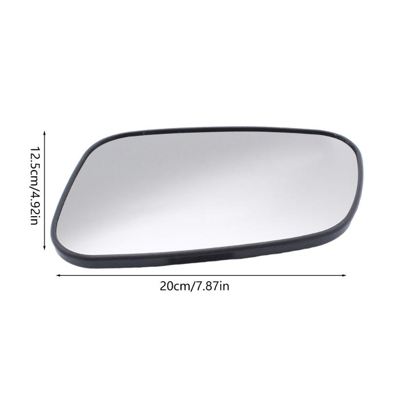 Front Door Wing Mirror Glass with Mount Waterproof Anti-Glare Rear View Mirror Lens for Discovery 2 CRD100640 CRD100650