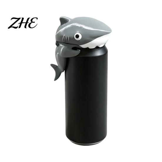 3D Printed Can Topper Reusable Animal Soda Lids for 375ml Standard Cans, Frog Dinosaur Lid Cover Shark Beverage Toppers Dust Protection And