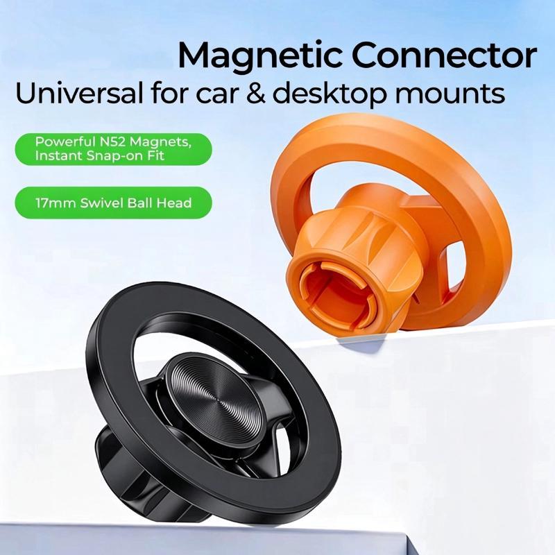 Anti-Shake Magnetic Car Phone Holder Magnet Base 1Pc Universal Compatibility for 17mm Ball Head Mounts