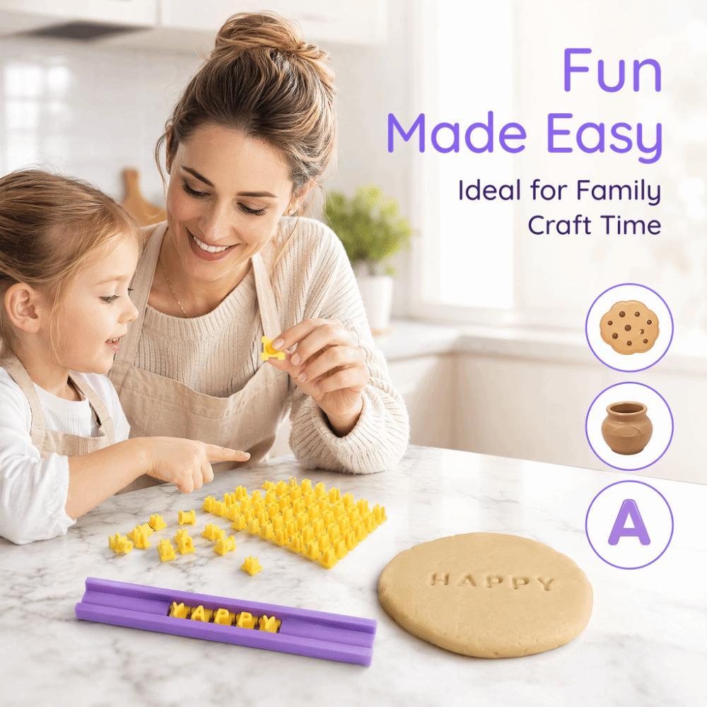 Raised Character Stamp Pieces Alphabet Stamps Easy Demolding Claim Letter Stamps  DIY Crafting