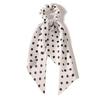 New Bow Design Polka Dot Chiffon Scrunchies Elegant Casual Women's Hair Ties Gift Cute Style Elastic Hair Bands Daily Wear