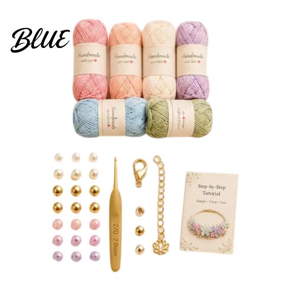 Natural Aesthetic Bracelet Kit DIY Nature-Inspired Crochet Kit 3D Animals