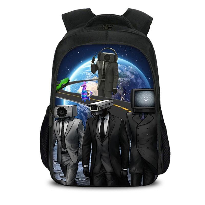 Toilette Skibidi Sac à dos double couche Durable Tendance Polyvalent Grande capacité Dessin animé Garçon et Fille d'école Anniversaire Meilleur Cadeau