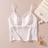 Pure Lace Sling Vest with Fixed Cup Backless Cross Sling Vest
