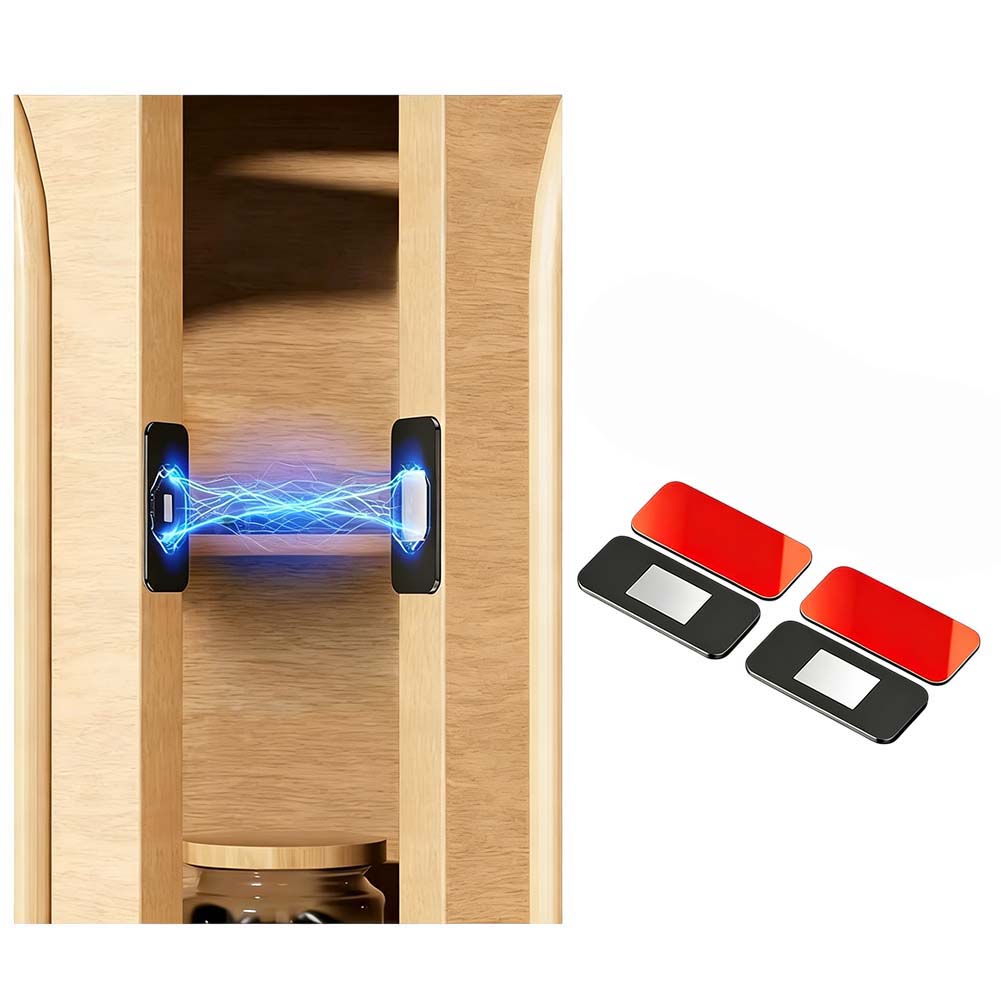 Magnetic For Cabinet Latch 4 Pairs Stainless Steel Strong Magnet for Wardrobe Closet For Cabinet and RV Door Security