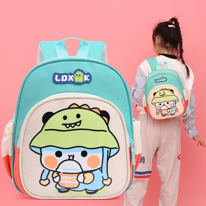 Neue Mode Macaron Farbe Kindergarten Schultasche Ultraleicht Niedlich Cartoon Junge Baby Rucksack Hochwertige Oxford Büchertasche für Mädchen 3 Jahre Alt Klasse 1-2