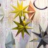 New 30cm Star Lanterns Folding 9-Pointed Hanging Paper Stars DIY Crafts Party Decorations for Indoor/Outdoor Windows