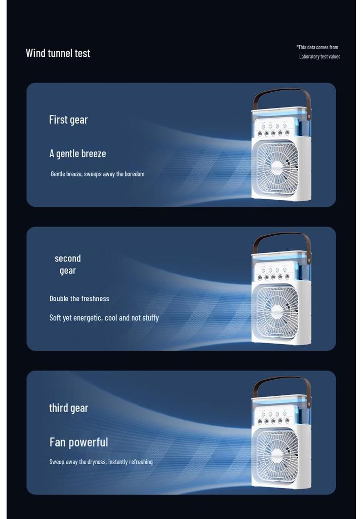 Portable Five-Hole Spray Humidifying Fan for Outdoors, Students, Dorms, and Offices