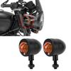 Yellow Light Motorcycle Turn Signal Turning Indicator Lamp Modification Accessory(Black)