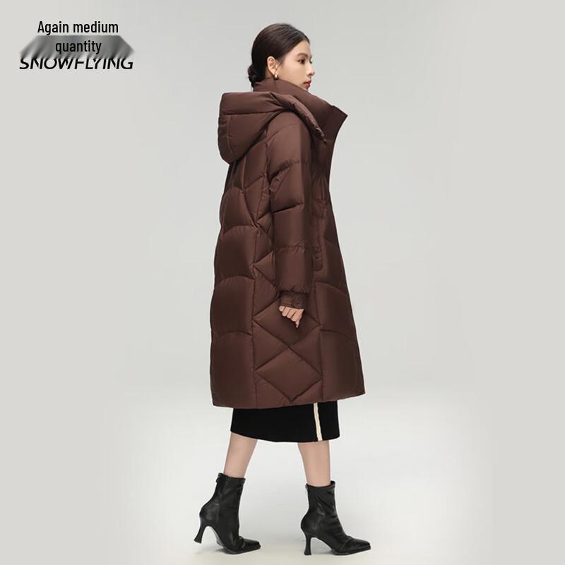 Xuezhongfei Women's Long Hooded Winter Down Jacket