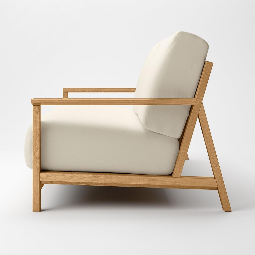 MUJI Washed Cotton Canvas Natural For Sofa Body and Wooden Urethane Pocket 3 82992717 Cover, Color, Frame, Coil, Seater,