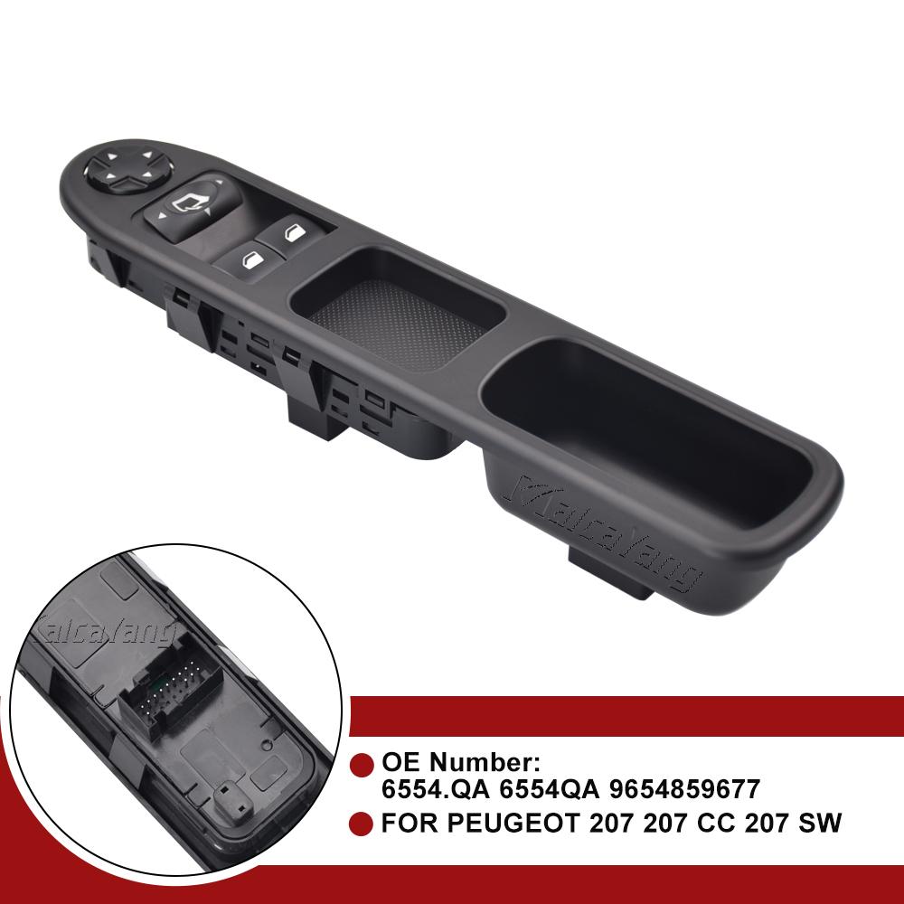Driver Side Electric Power Master Window Switch LHD For Peugeot 207 207SW 207CC 9654859677 6554.QA 6554QA Car Auto Accessorie