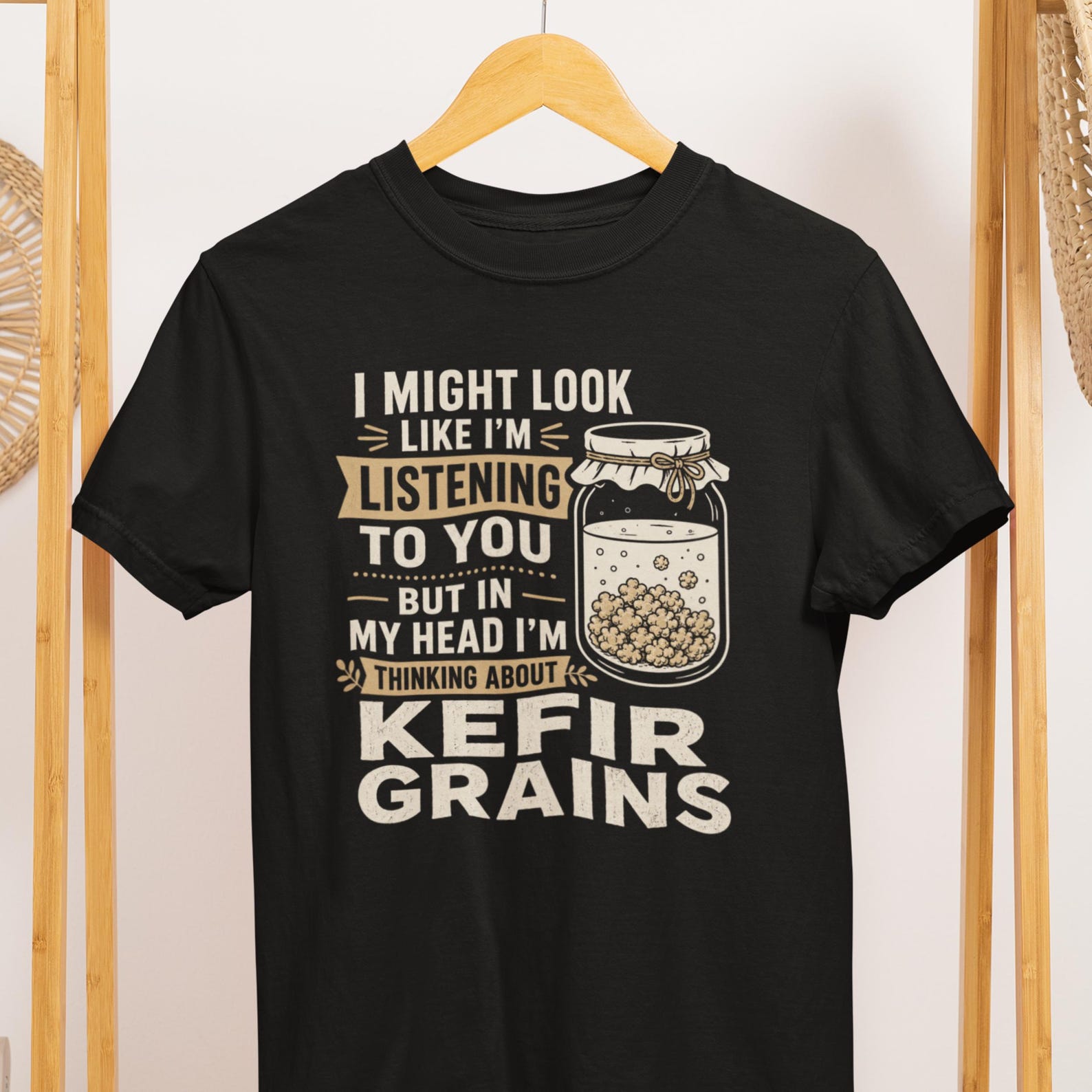Kefir Grains T-Shirt, Fermentation Lover Tee, Probiotic Foodie Shirt, Vintage Style Comfort Colors 1717 4XL