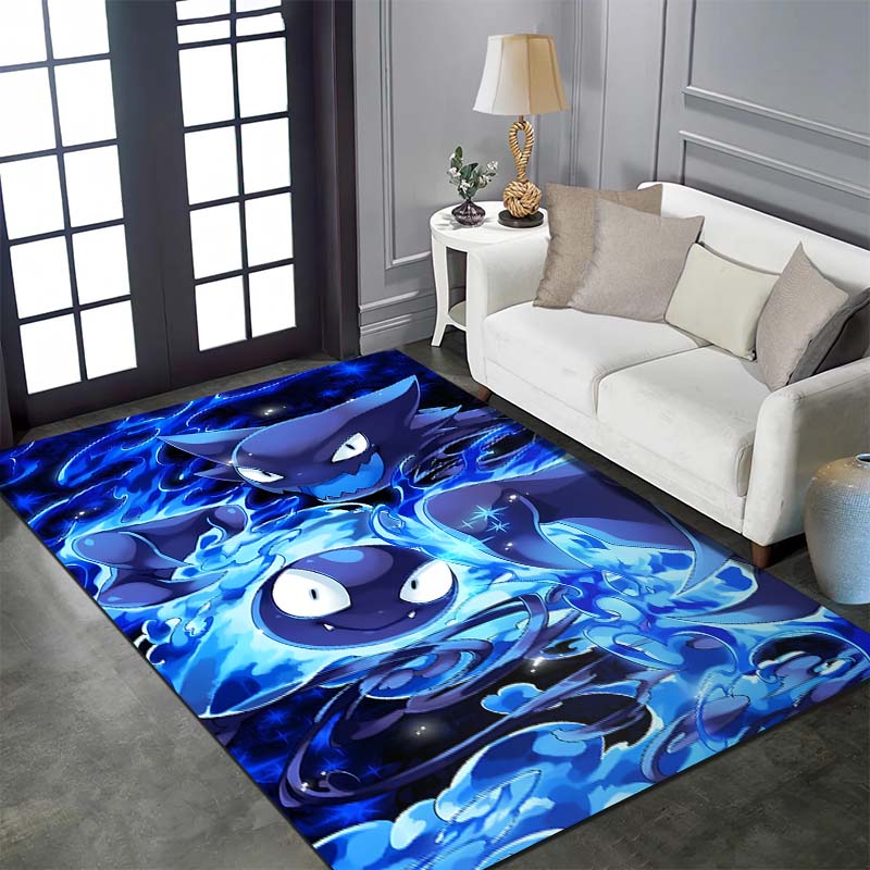 1ks Pokémon Gengar Potisk Kreslený Koberec Rohožka do Domu Obývacího Pokojíku Ložnice Pohovka Předsíň Dekorace Protiskluzová Podložka na Podlahu Kobereček do Dětského Koutku