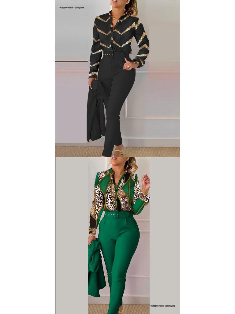 Spring Sweet Style Women's Polyester Long Sleeve Fashion Casual Set (No Jacket)