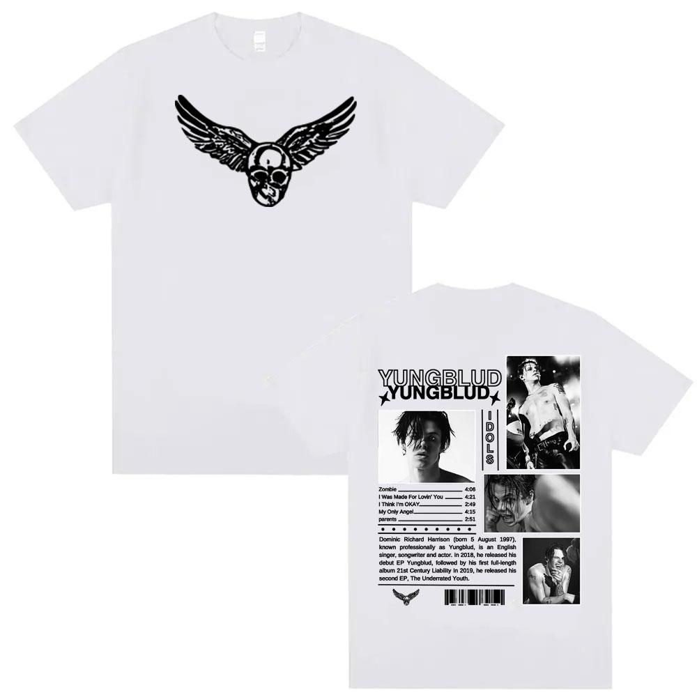 2025 Summer Singer Yong Bulu Idol Album Tour Cover Tshirt Mens Fashion Harajuku Pure Cotton Hiphop Tshirt Casual Street Wear