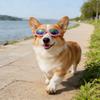 Yousheng Foldable Pet Sunglasses Dog Sunglasses with Adjustable Strap UV Protection Pet Glasses Windproof Goggles for Small Medium Dogs Cats