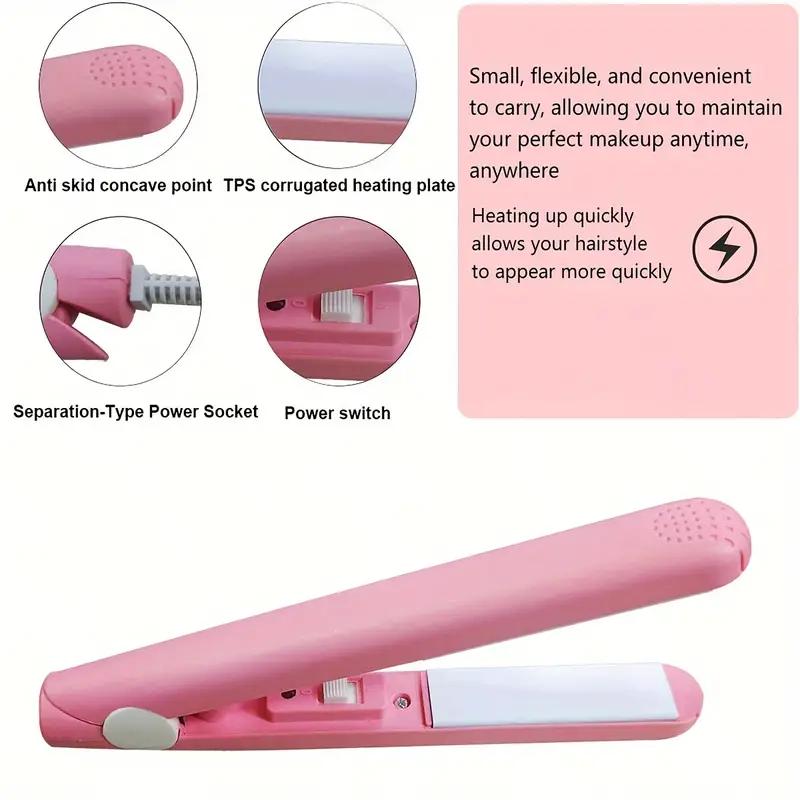 1PC Mini Hair Straightener Cartoon Curling Straight Hair Dual Purpose Clipboard Portable Curling Iron