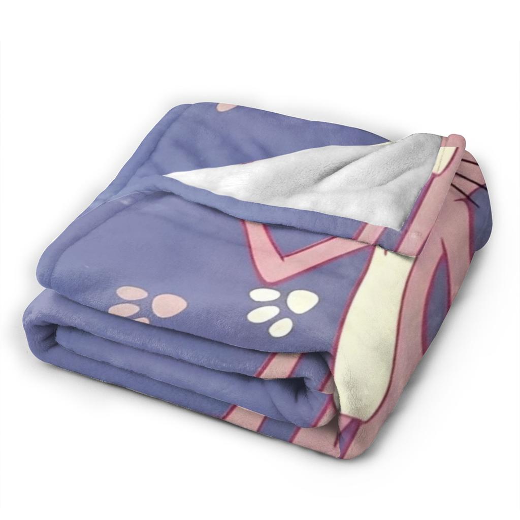 Pinks Panthers Cute Cartoon Blanket Cover Fleece Super Soft Throw Blankets for Bedroom Sofa Bedroom Quilt