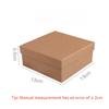 13x13x5.5cm Brown Kraft Paper Covered Cardboard Box Cardboard Travel Ring Necklace Earring Packaging Organizer Boxes  Black Men's Belt Packaging Box