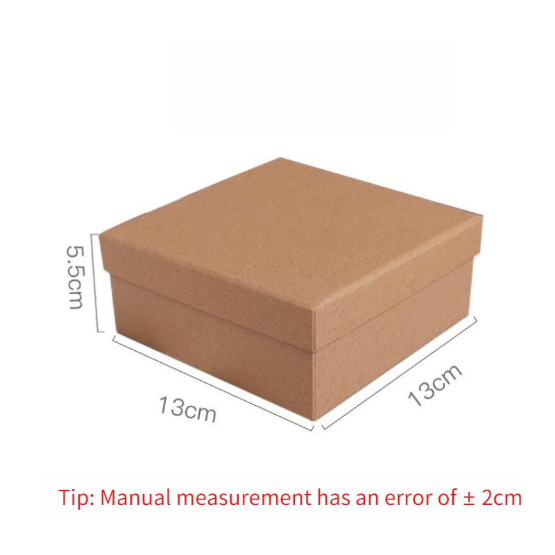 13x13x5.5cm Brown Kraft Paper Covered Cardboard Box Cardboard Travel Ring Necklace Earring Packaging Organizer Boxes  Black Men's Belt Packaging Box