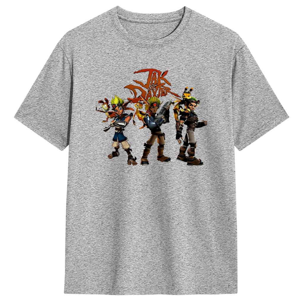 T-shirt Harajuku Spiaggia Jak and Daxter T-shirt Novità Maglietta in Puro Cotone per Unisex Y2K Casual Top a Maniche Corte Magliette