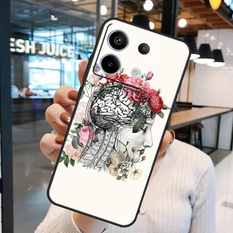 Anatomia Mózg Etui Dla Xiaomi Redmi Note 11 9 10 12 13 14 15 Pro Plus Redmi 15 15C 10C 12C 13C 14C Pokrowiec