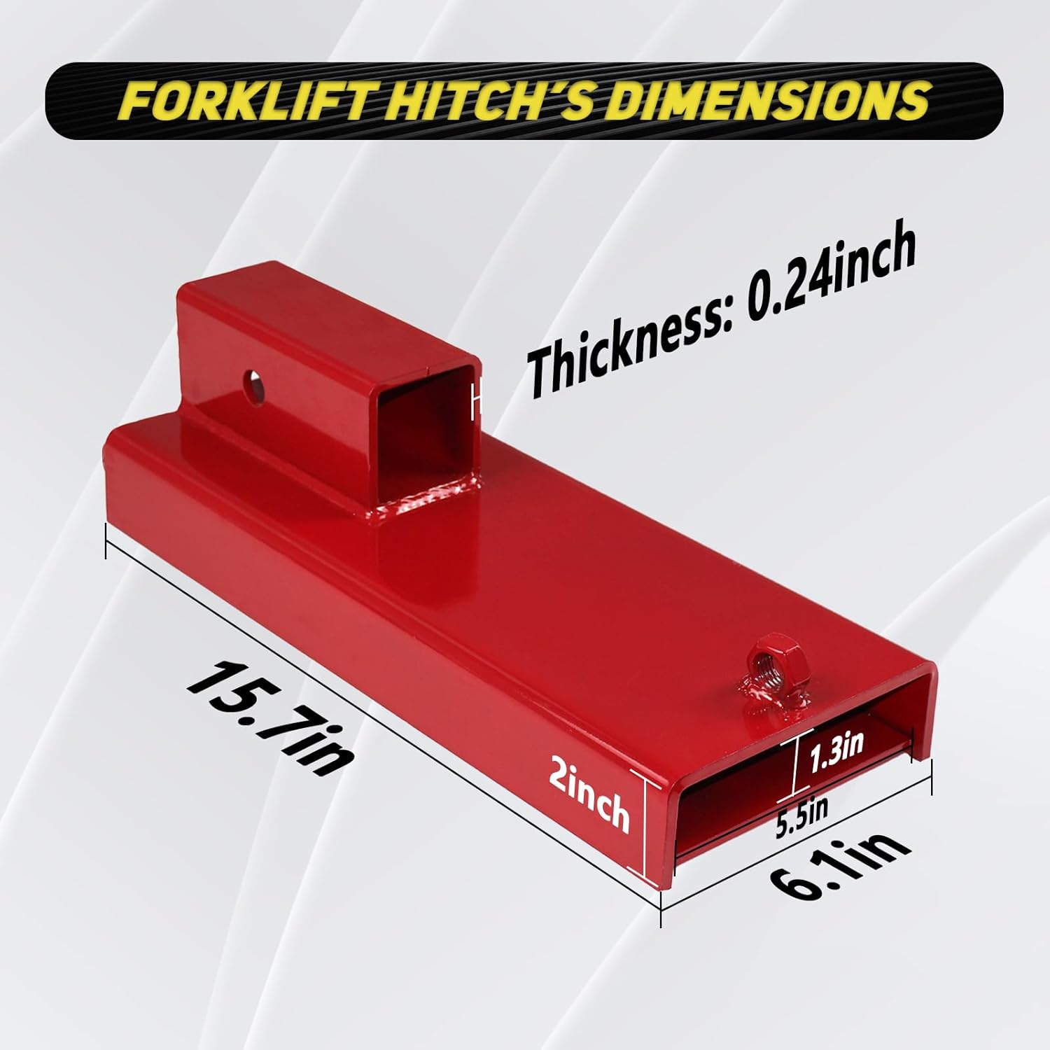 

2 Forklift Trailer Hitch Receiver Fit for Pallet Fork Trailer Towing Adapter Hitch Attachment W/Chain United States