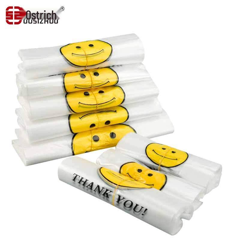 Oszhuo Yellow Smiley Face Thickened Trash Bags
