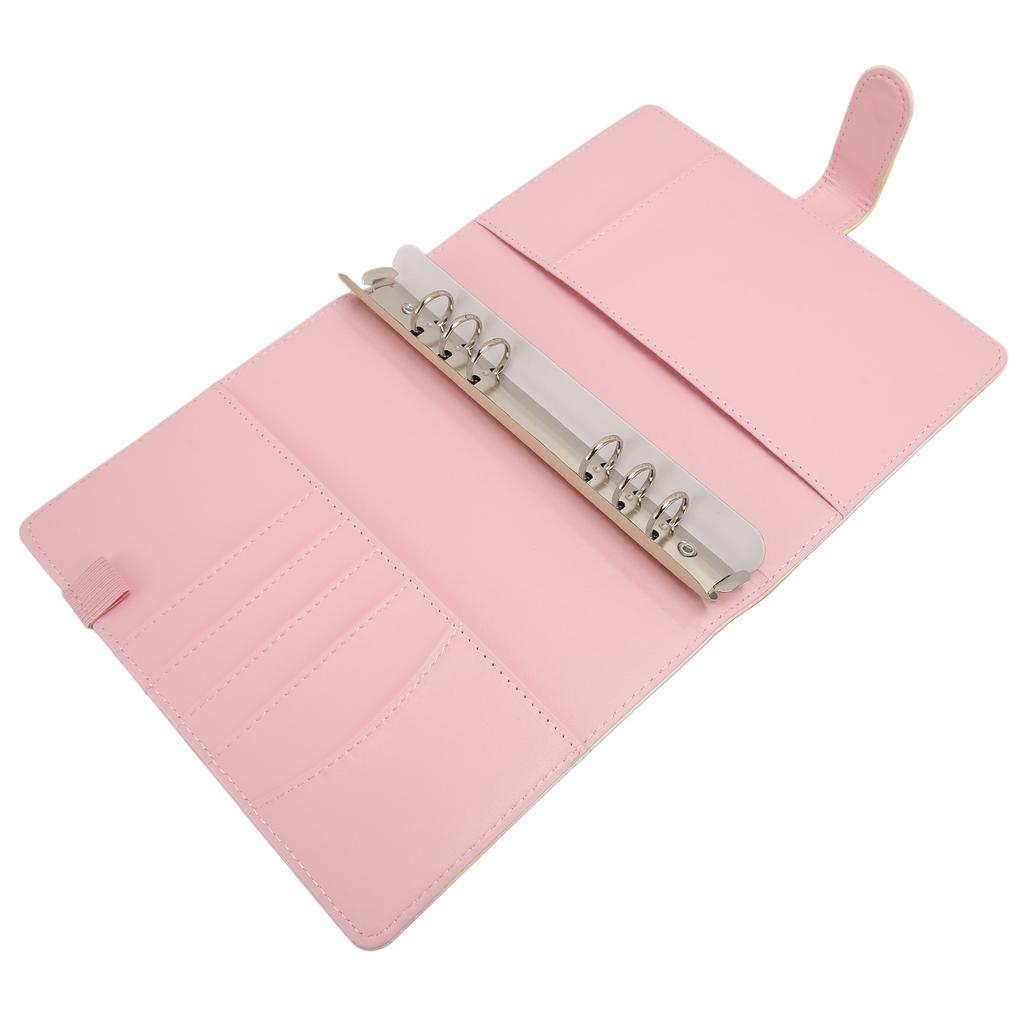 A5 Leather Notebook  Loose Leaf 6   Planner Notebook Cover with Magnetic Buckle Clos