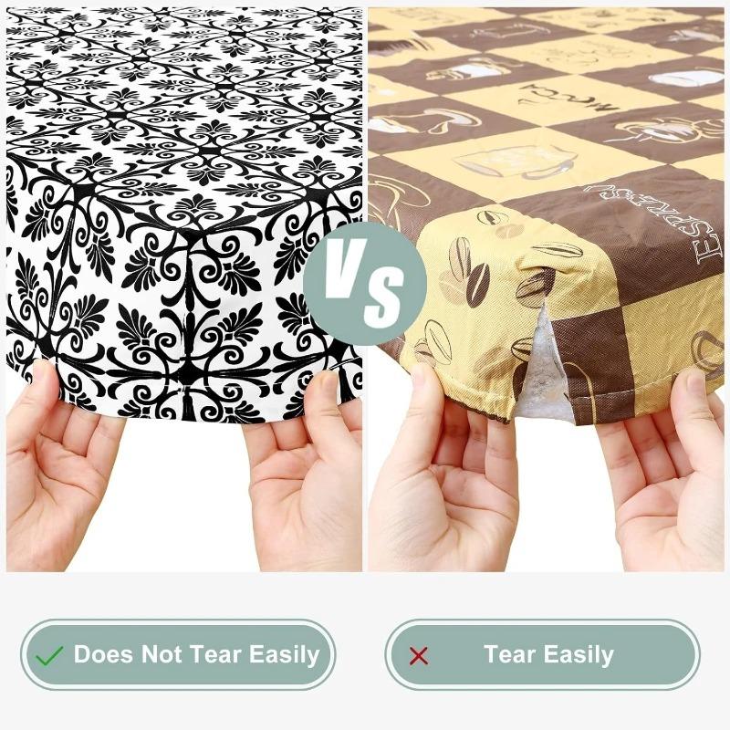 PEVA Waterproof Table Cloth Washable and Stain-resistant Design for Home Kitchen Dining Garden Terrace,Coffee Dining Table Cloth