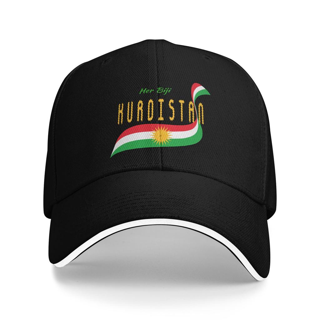 Personalizovaná mapa a vlajka Kurdistánu Baseballová čepice Hip Hop Unisex Dámská Nastavitelná Kšiltovka typu Dad Jarní Snapback Čepice