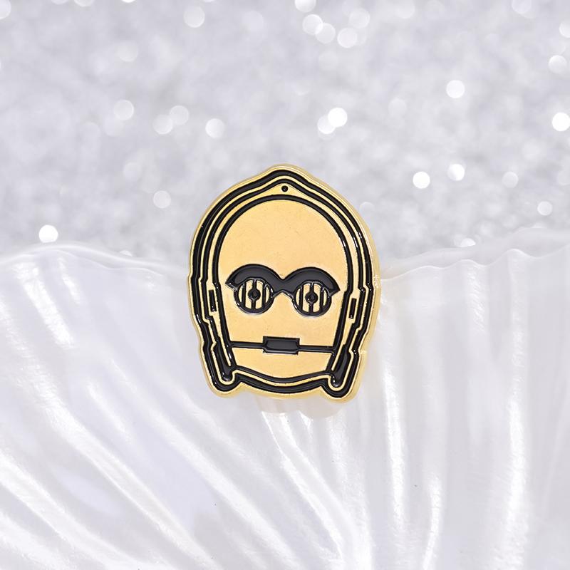 Cartoon Alien Geometric Brooch Creative Launcher Shape Badge Pin Backpack Clothes Decoration