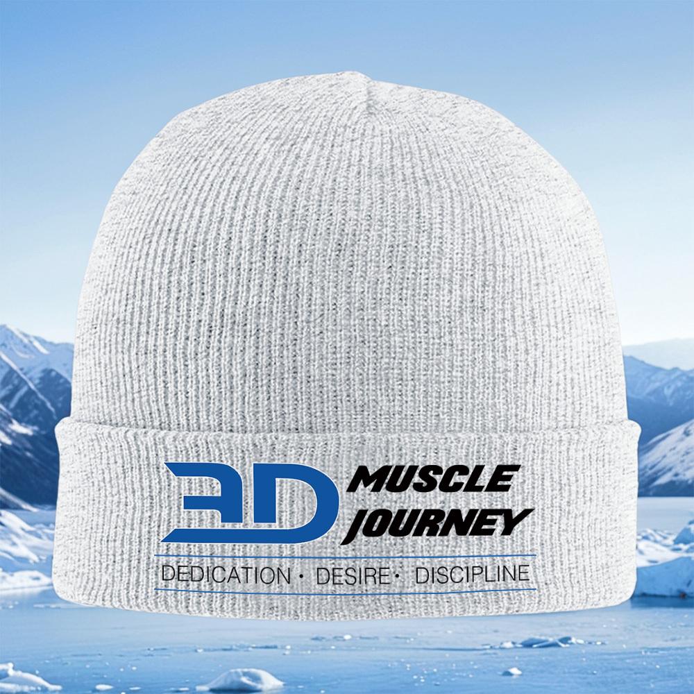 Blue bold letterslogo design Men Women Unisex Knitted Hat Beanie Pullover Cap Winter Thermal Warm Christmas Outdoor Cycling Hik
