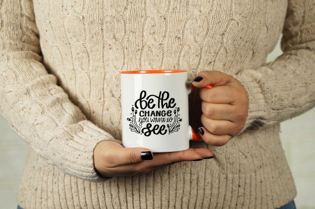 Inkdotpot Be The Change You Want To See GYM Fintess Freak Lover Inspirational Quotes 11oz