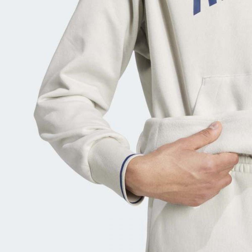 Adidas Unisex College Art Hoodie Casual Cotton Hooded Sweatshirt Fleece Beige