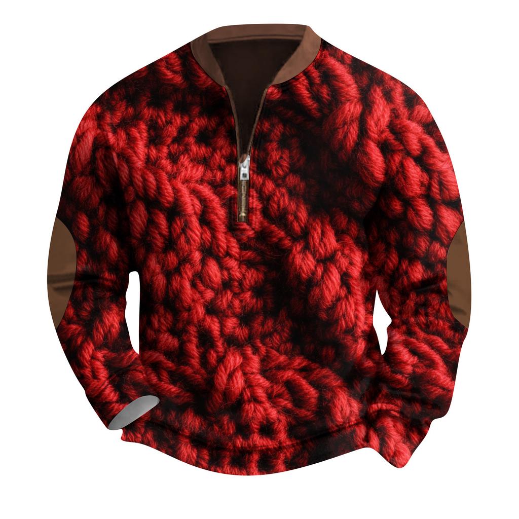 Men's Retro Casual Gradient Printed Sweatshirt