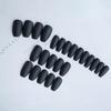 Easy-to-stick Nail Tips Long Oval Short Type 24p Girlish Black Cut 1 Pcs