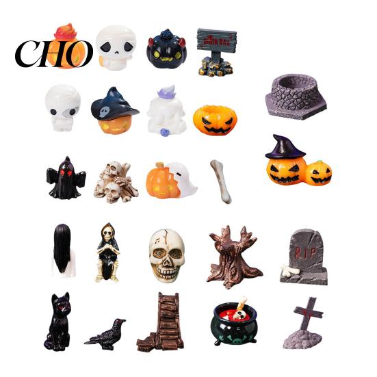 Scary Halloween Decorations Advent Calendar 24 Days Countdown to Decoration Festive Decor Pcs Doll Collectible Figures Gifts for Kids Teens