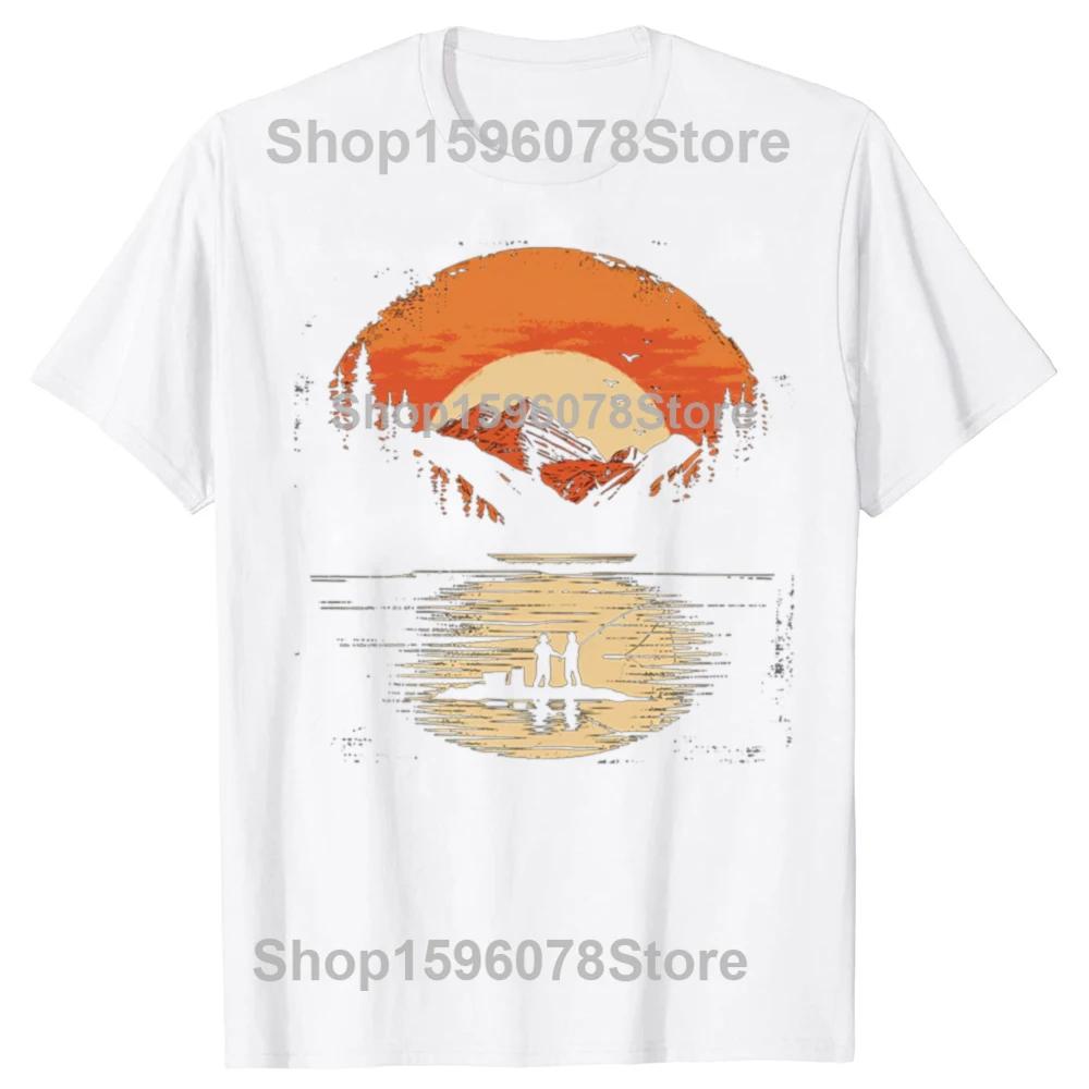 Mens Outdoor Activity Tshirt Enjoy Fishing Moment Shirts Men Clothing Tops Graphic T Shirts Vintage T Shirt Streetwear