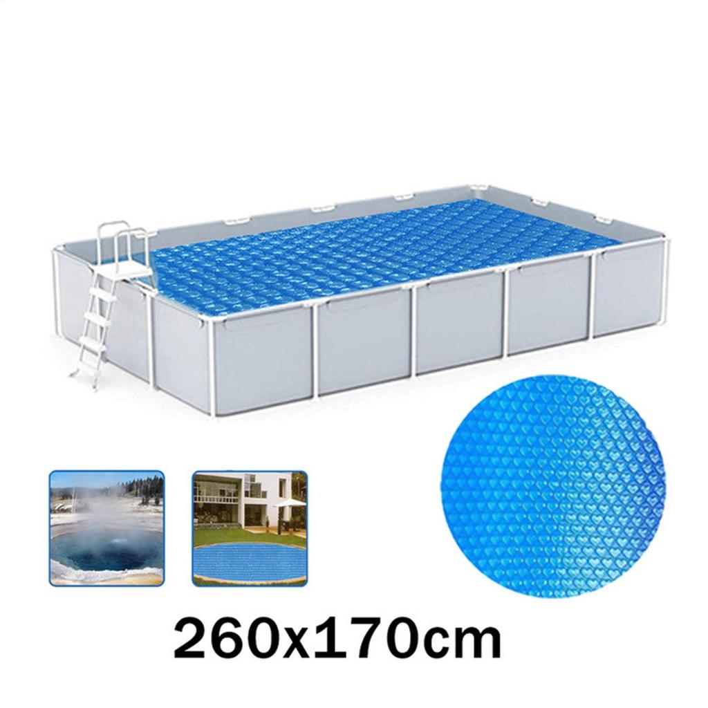 Solare Poolabdeckung Rechteck Solarplane für Pools Eingelassen Aufstellbecken Schwimmbad Solarabdeckung