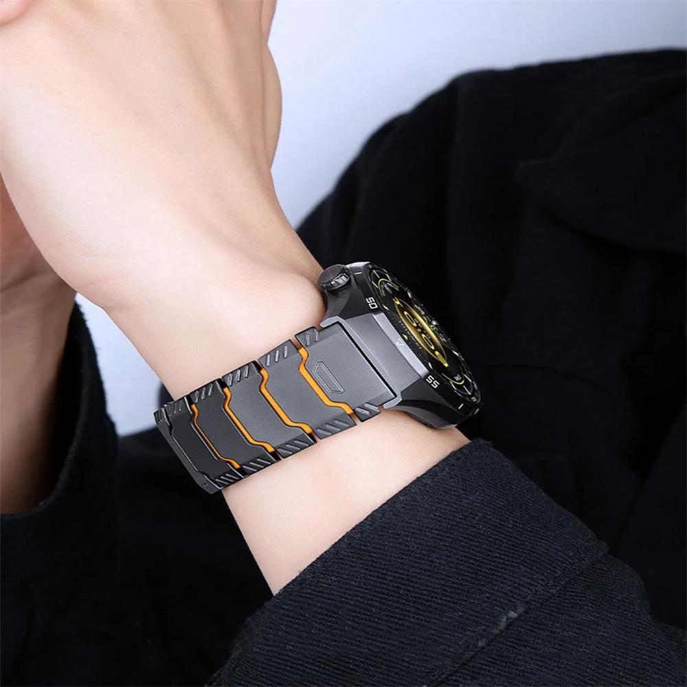 22mm Universal Titanium Silicone Magnetic Band for Huawei Watch GT6/5/4 Pro Strap for Xiaomi Watch GTR 3/4/Pro/Haylou