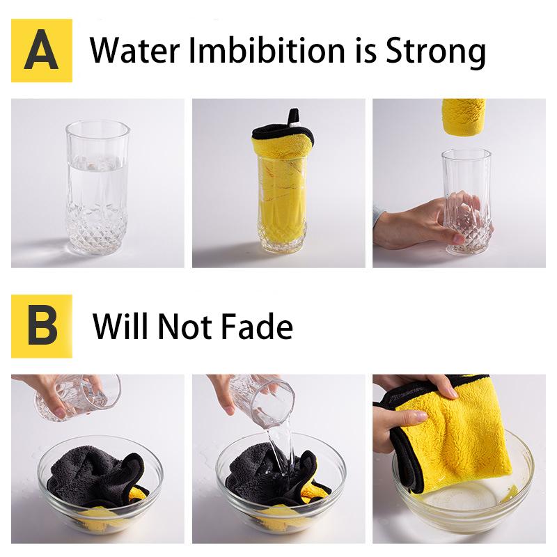 30x30/60CM Autowasch-Mikrofasertuch Reinigungstrocknungstuch Säumpflegetuch Detaillierungswaschtuch Für BMW Toyota Kia Honda Ford