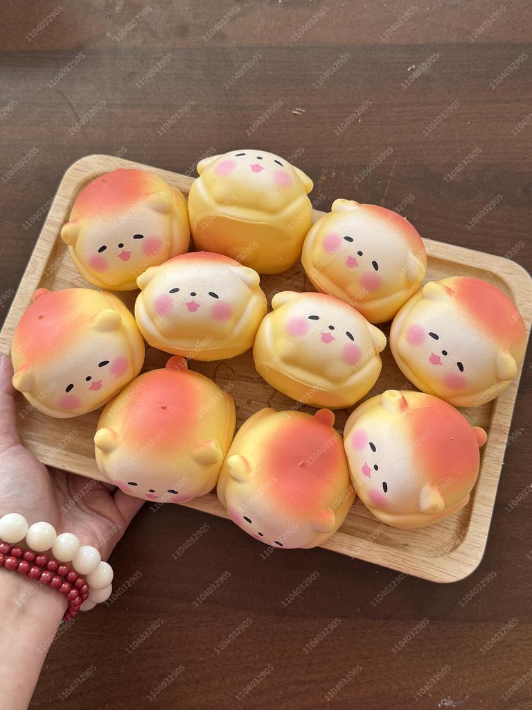 Cute Puppy Bun Stress Ball Animal & Food-Shaped Squeeze Ball Crunchy Block-Filled Squishy Asmr Anti Stress Fidget Toy For Adult