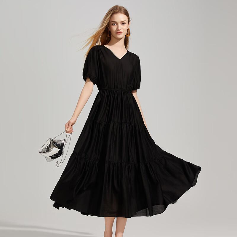 

Shetu Women s Commuter Short Sleeve Mid-Length A-Line Dress S