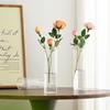 Clear Straight Plastic Vase, Tabletop Centerpiece For Fresh Flowers, Hydroponic Plants, And Florist Shop Floral Display
