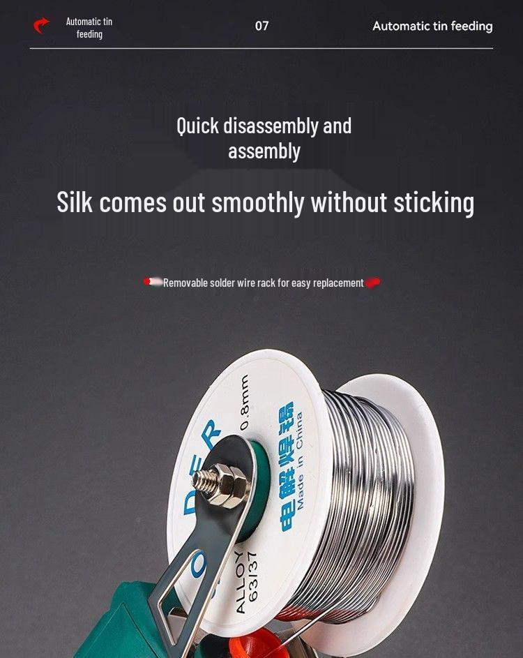 High-Power 60W Handheld Electric Soldering Iron with Automatic Solder Feed