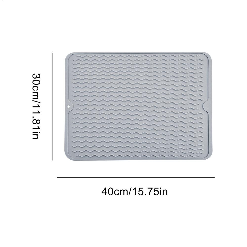 Silicone Dish Drying Mat Countertop Drainage Pad Heat Insulation Protector Foldable Sink Drying for Kitchen Home Restaurant Bath