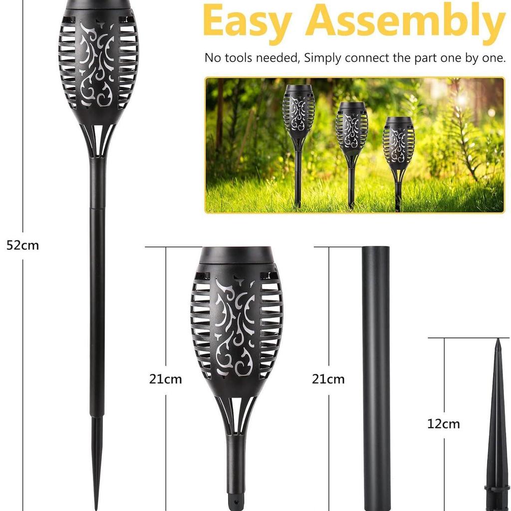 Solar Flame Landscape Torch Lights for Outdoor Decoration