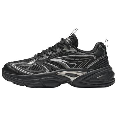 Millennium Glacier Slip Resistant Abrasion Resistant Low Top Casual Shoes Men's Black Silver Sneakers